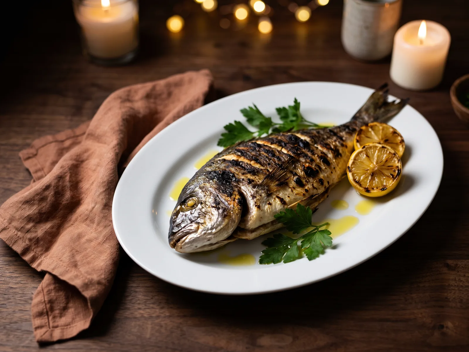 Fischgericht mit Zitrone, illustratives Motiv